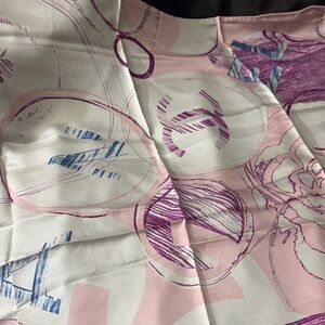 CHANEL 100% silk scarf never worn 90cm width 90 cm length
